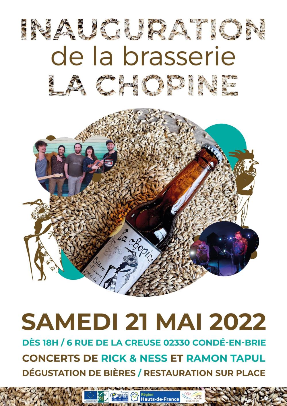 Inauguration de la brasserie La Chopine à Condé-en-brie